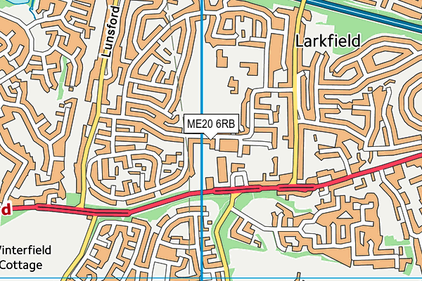 ME20 6RB map - OS VectorMap District (Ordnance Survey)