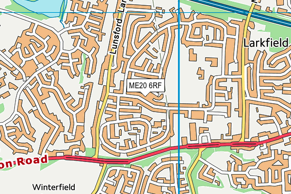 ME20 6RF map - OS VectorMap District (Ordnance Survey)