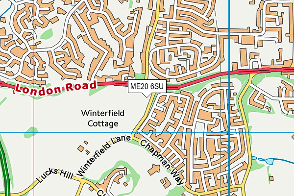 ME20 6SU map - OS VectorMap District (Ordnance Survey)