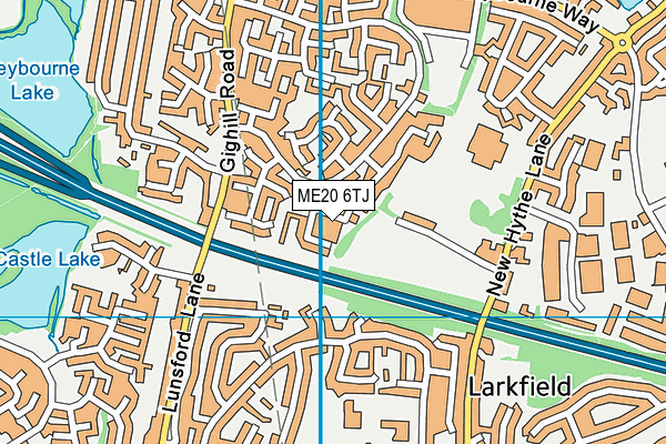 ME20 6TJ map - OS VectorMap District (Ordnance Survey)