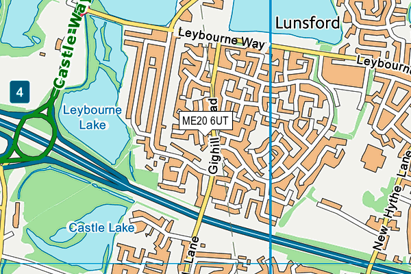 ME20 6UT map - OS VectorMap District (Ordnance Survey)