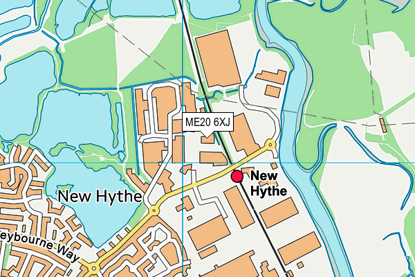 ME20 6XJ map - OS VectorMap District (Ordnance Survey)