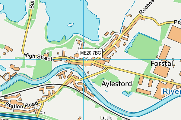 Map of AYLESFORD TC LIMITED at district scale