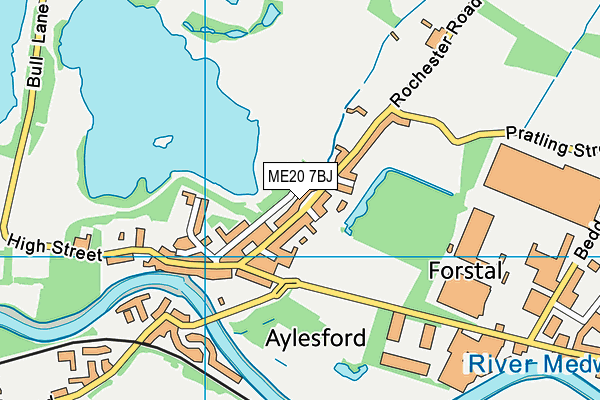 ME20 7BJ map - OS VectorMap District (Ordnance Survey)