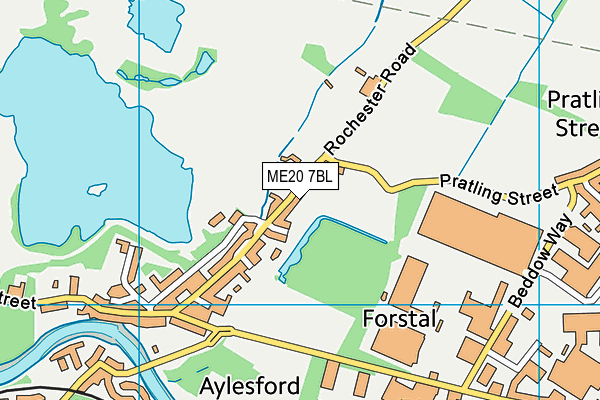 Map of AYLESFORD ENTERPRISES LIMITED at district scale