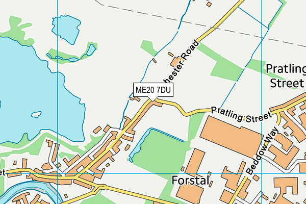 ME20 7DU map - OS VectorMap District (Ordnance Survey)