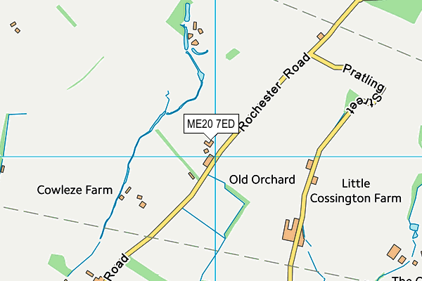 ME20 7ED map - OS VectorMap District (Ordnance Survey)