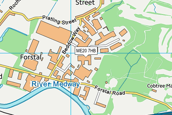 ME20 7HB map - OS VectorMap District (Ordnance Survey)