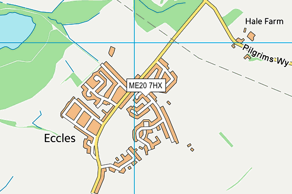 ME20 7HX map - OS VectorMap District (Ordnance Survey)