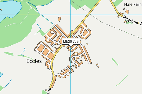 ME20 7JB map - OS VectorMap District (Ordnance Survey)