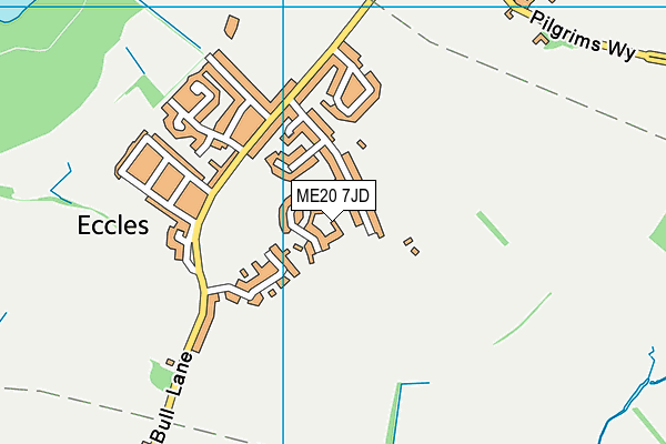 ME20 7JD map - OS VectorMap District (Ordnance Survey)