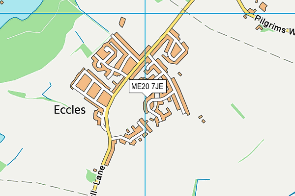 ME20 7JE map - OS VectorMap District (Ordnance Survey)