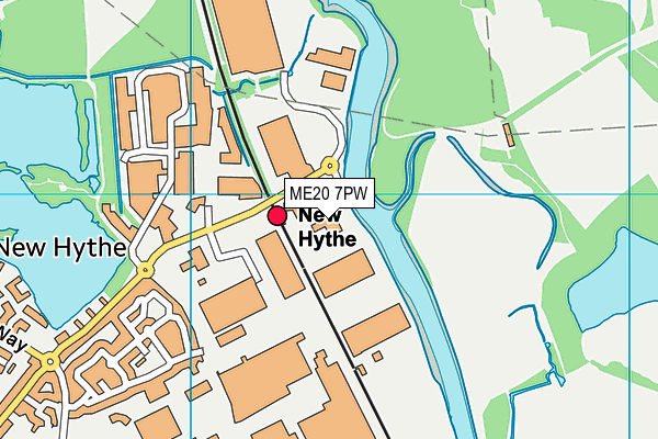ME20 7PW map - OS VectorMap District (Ordnance Survey)