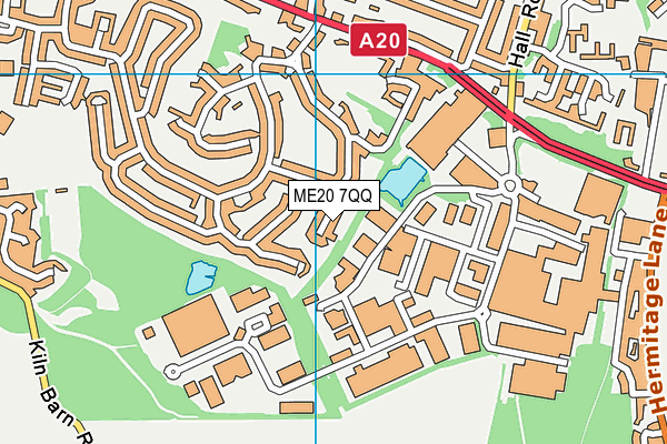 ME20 7QQ map - OS VectorMap District (Ordnance Survey)