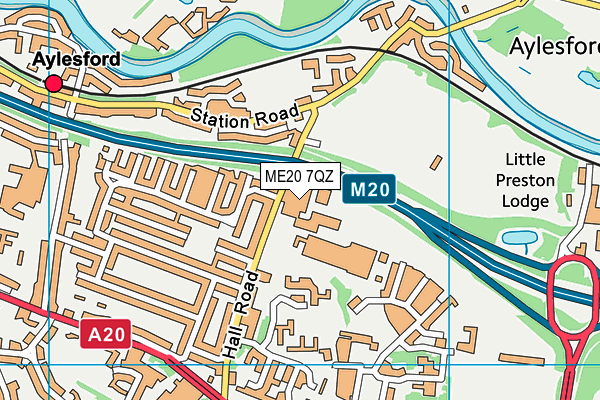 ME20 7QZ map - OS VectorMap District (Ordnance Survey)