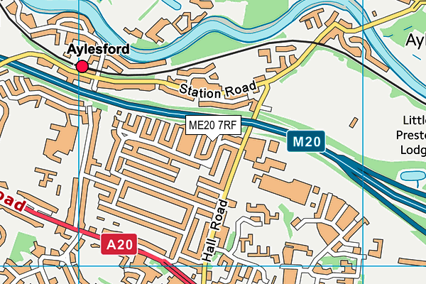 ME20 7RF map - OS VectorMap District (Ordnance Survey)