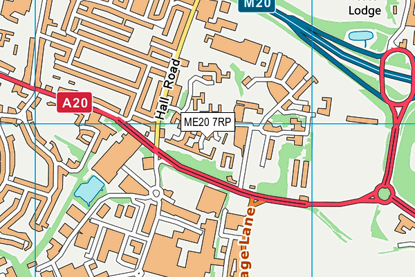 ME20 7RP map - OS VectorMap District (Ordnance Survey)