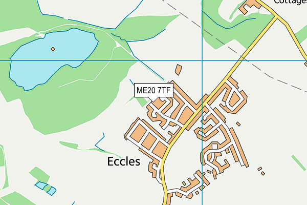 ME20 7TF map - OS VectorMap District (Ordnance Survey)