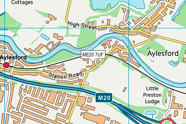 ME20 7UF map - OS VectorMap District (Ordnance Survey)