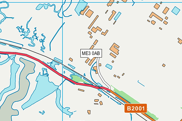 ME3 0AB map - OS VectorMap District (Ordnance Survey)