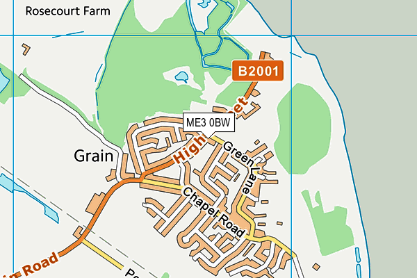 ME3 0BW map - OS VectorMap District (Ordnance Survey)