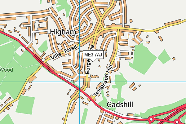 ME3 7AJ map - OS VectorMap District (Ordnance Survey)