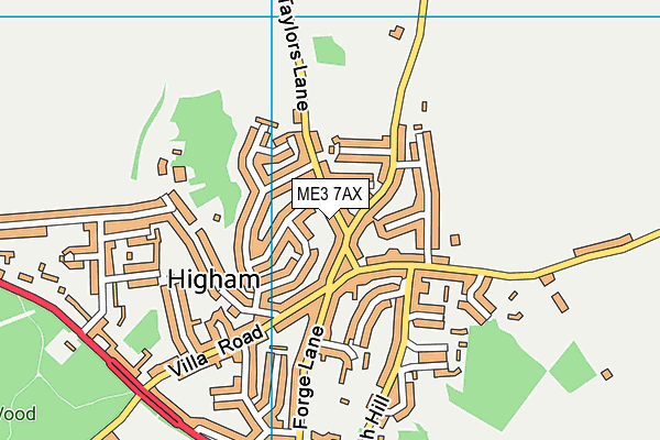 ME3 7AX map - OS VectorMap District (Ordnance Survey)