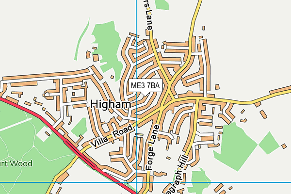 ME3 7BA map - OS VectorMap District (Ordnance Survey)