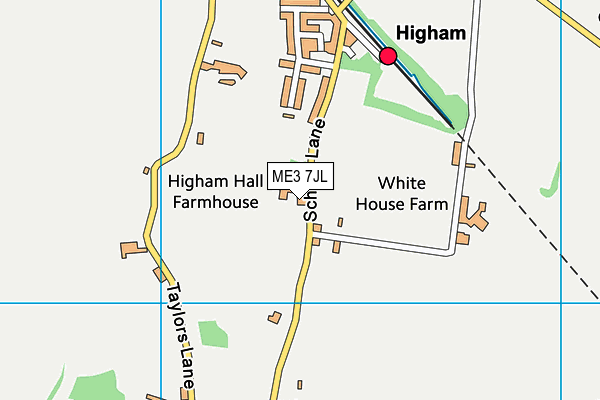 Higham Recreation Ground map (ME3 7JL) - OS VectorMap District (Ordnance Survey)