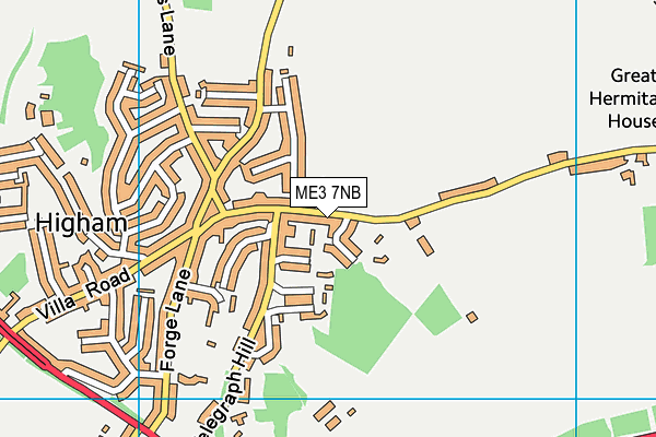 ME3 7NB map - OS VectorMap District (Ordnance Survey)
