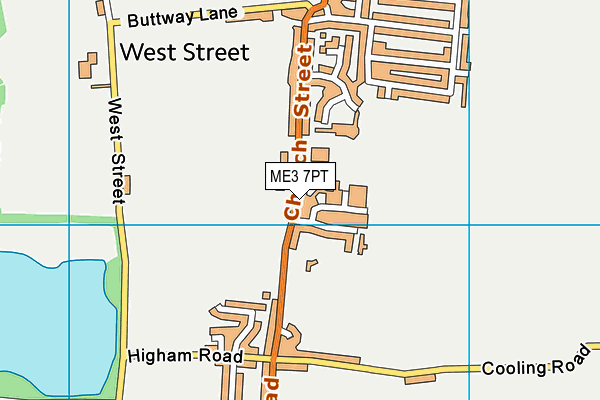 ME3 7PT map - OS VectorMap District (Ordnance Survey)