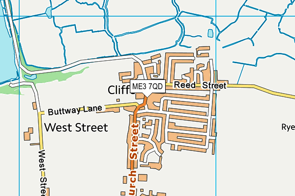 ME3 7QD map - OS VectorMap District (Ordnance Survey)