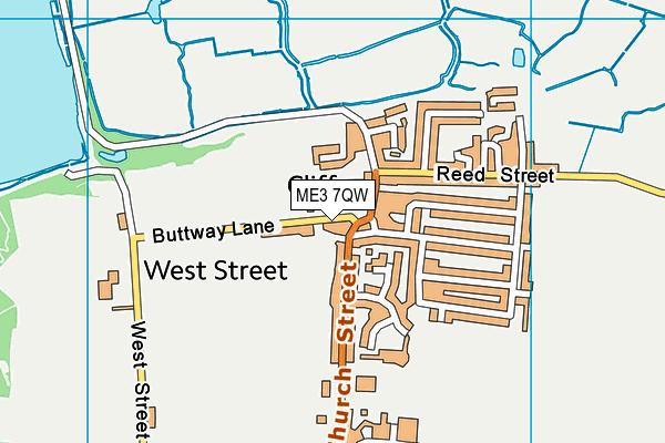 ME3 7QW map - OS VectorMap District (Ordnance Survey)