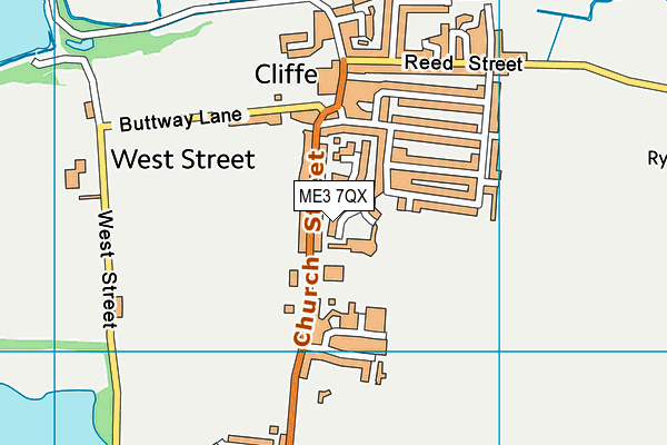 ME3 7QX map - OS VectorMap District (Ordnance Survey)