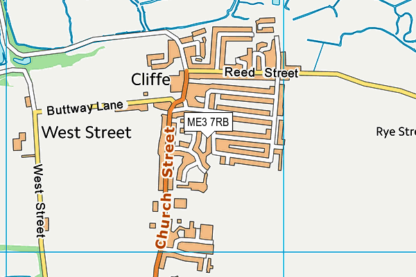 ME3 7RB map - OS VectorMap District (Ordnance Survey)