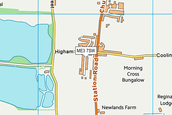 ME3 7SW map - OS VectorMap District (Ordnance Survey)