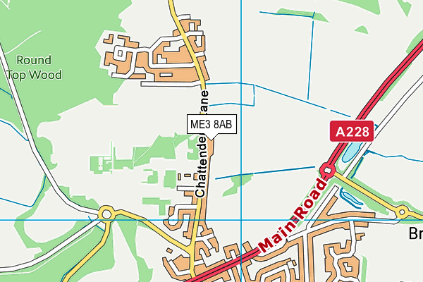 ME3 8AB map - OS VectorMap District (Ordnance Survey)