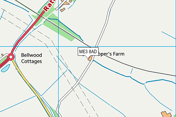 ME3 8AD map - OS VectorMap District (Ordnance Survey)