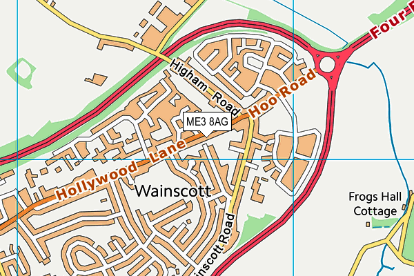 ME3 8AG map - OS VectorMap District (Ordnance Survey)