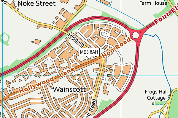 ME3 8AH map - OS VectorMap District (Ordnance Survey)