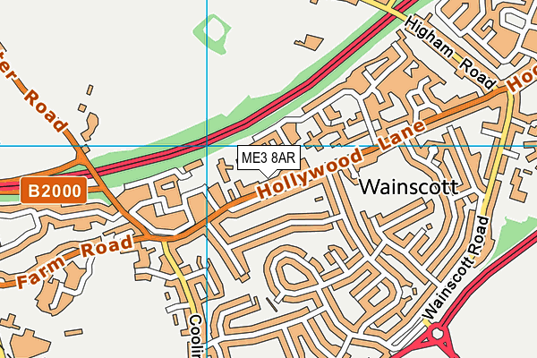 ME3 8AR map - OS VectorMap District (Ordnance Survey)