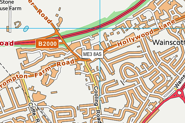 ME3 8AS map - OS VectorMap District (Ordnance Survey)