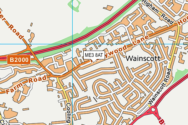 ME3 8AT map - OS VectorMap District (Ordnance Survey)