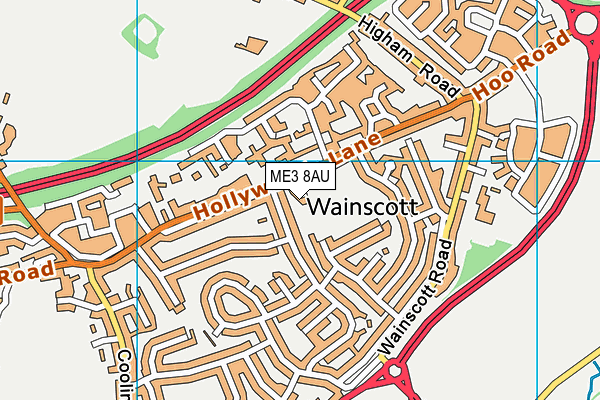 ME3 8AU map - OS VectorMap District (Ordnance Survey)