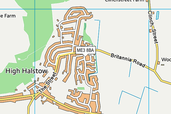 ME3 8BA map - OS VectorMap District (Ordnance Survey)