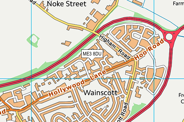 ME3 8DU map - OS VectorMap District (Ordnance Survey)