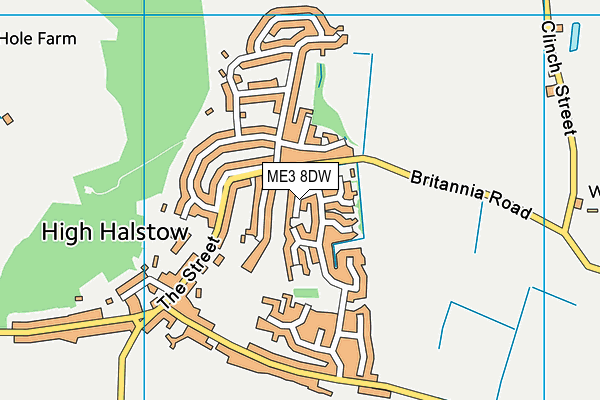 ME3 8DW map - OS VectorMap District (Ordnance Survey)