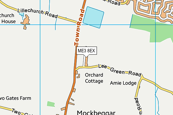 Higham & Mockbeggar Cricket Club (Closed) map (ME3 8EX) - OS VectorMap District (Ordnance Survey)