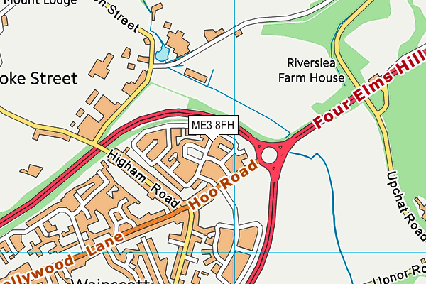 ME3 8FH map - OS VectorMap District (Ordnance Survey)