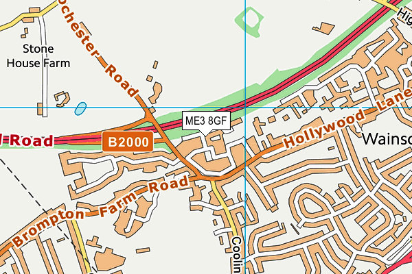 ME3 8GF map - OS VectorMap District (Ordnance Survey)